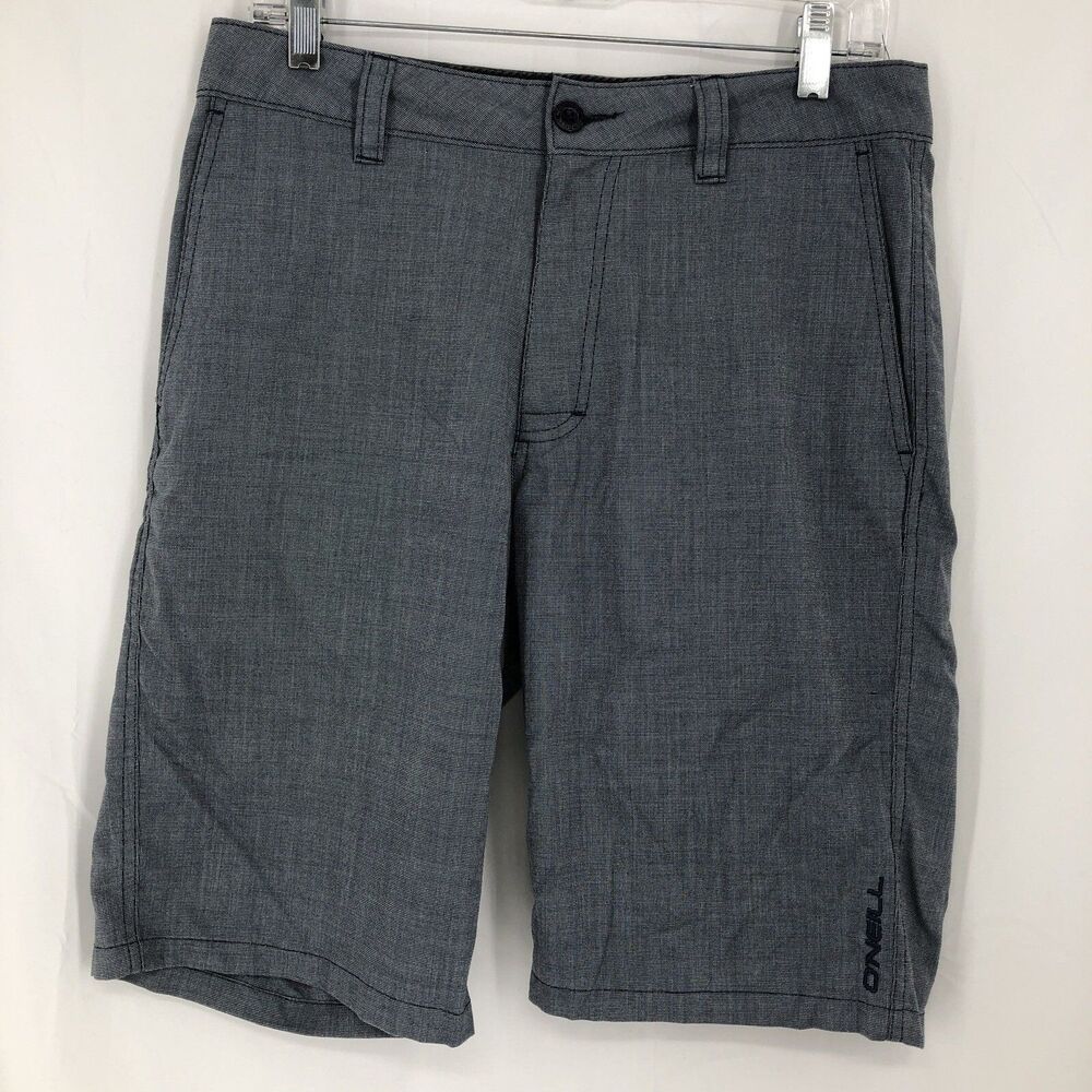 O'Neill Blue Micro Check Heathered Bermuda Shorts 29 (32x11)
